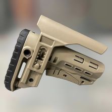 Приклад (база) DLG TBS COMPACT DLG-130-052, Койот, Mil-Spec, з високим підщечником 4 см, антабки