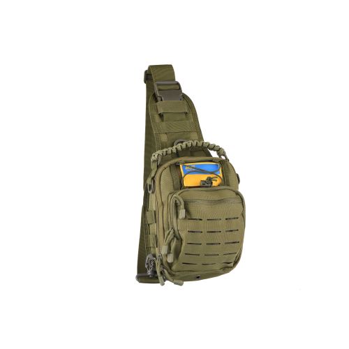 Сумка Слінг Laser Cut 2.5 л, 2Е, Зелена (2E-MILSLIBAG-Y09L-OG)