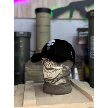 Кепка тактична Reaper Skull black з білою вишивкою