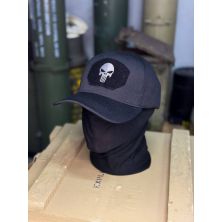 Тактична бейсболка з сіткою і черепом (black)