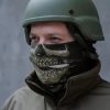 Шарф-труба "Череп з кулею" (Хакі) - Зображення 1