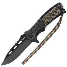 Складаний ніж Mil-Tec Paracord з кресалом - Camo (15318410)