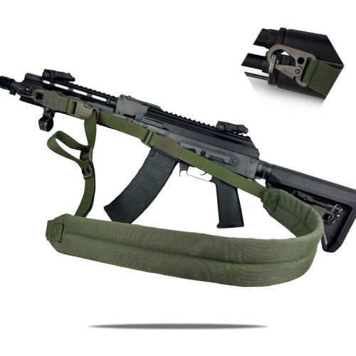 Ремінь збройовий RAGNAROK триточковий з широким наплічником "KRAKEN" carbine Олива